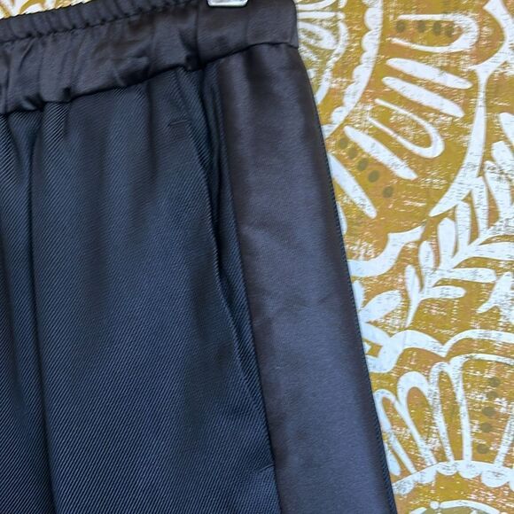 NWT Sandro Gallo Drawstring Side Stripe High Rise Wide Leg Pants FR 36 US S - Picture 11 of 14